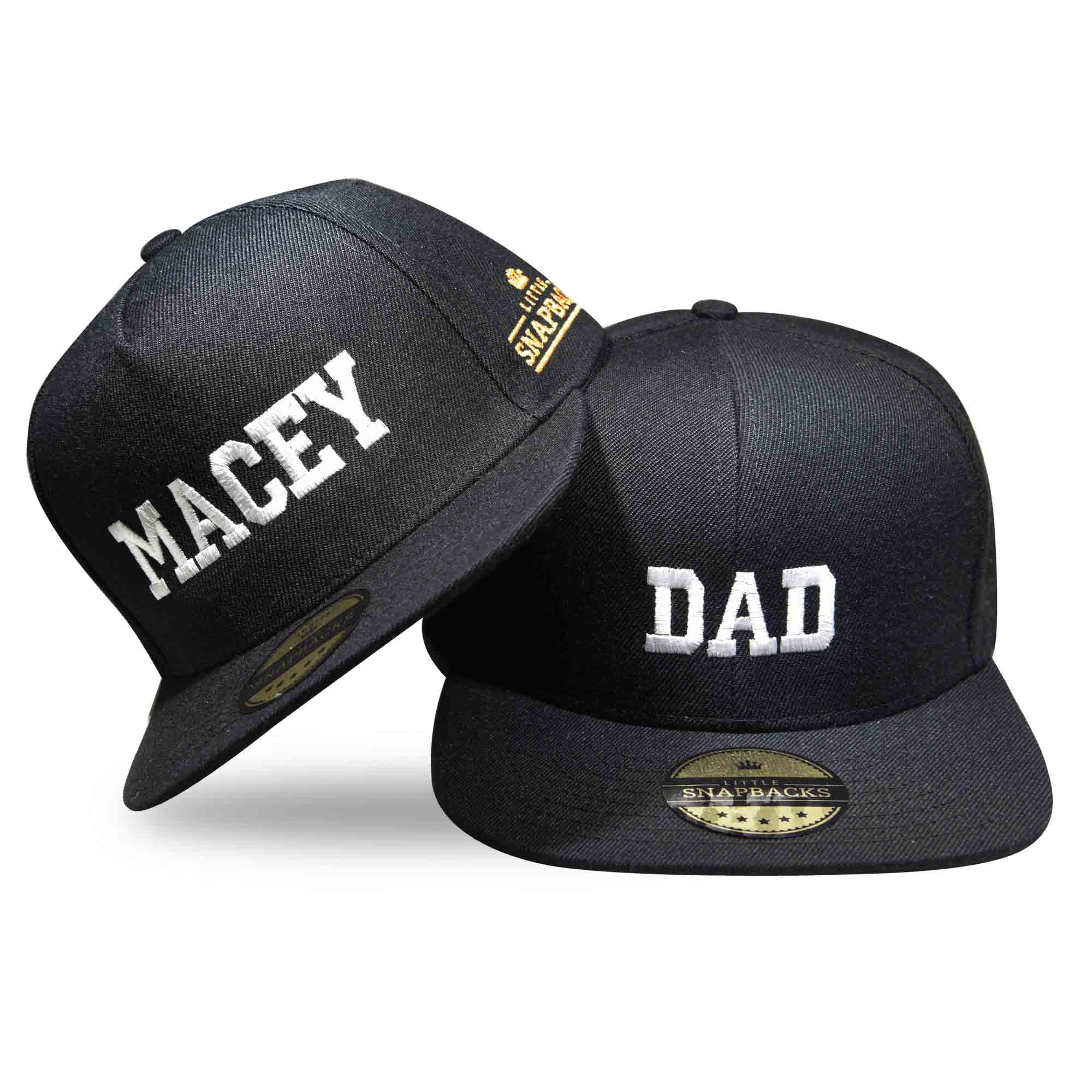 Black Snapback - Macey_Dad matching black caps