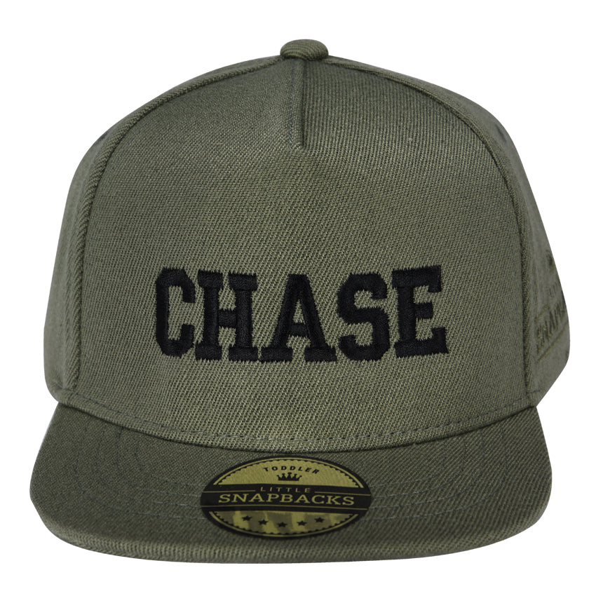 Personalised kids hats - Army Green Snapback