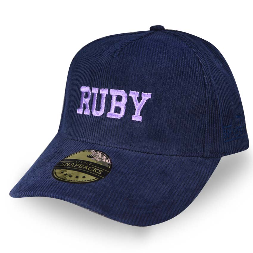 Personalised Snapbacks - Matching Adult and Kids - Navy Cord