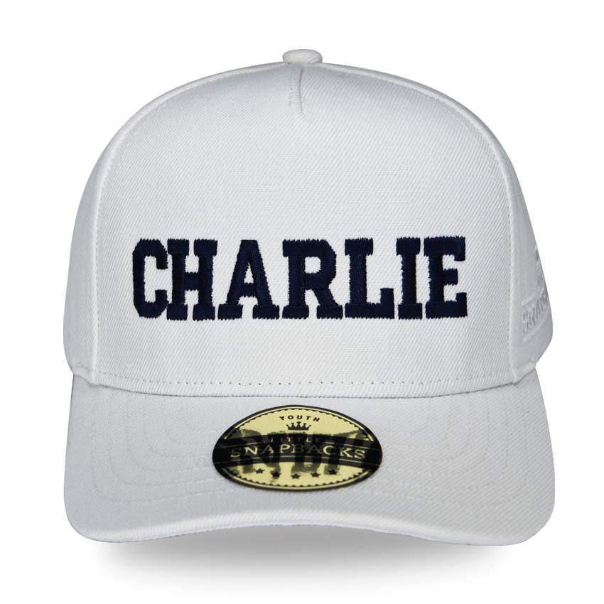 Personalised Kids Hats - White Snapback