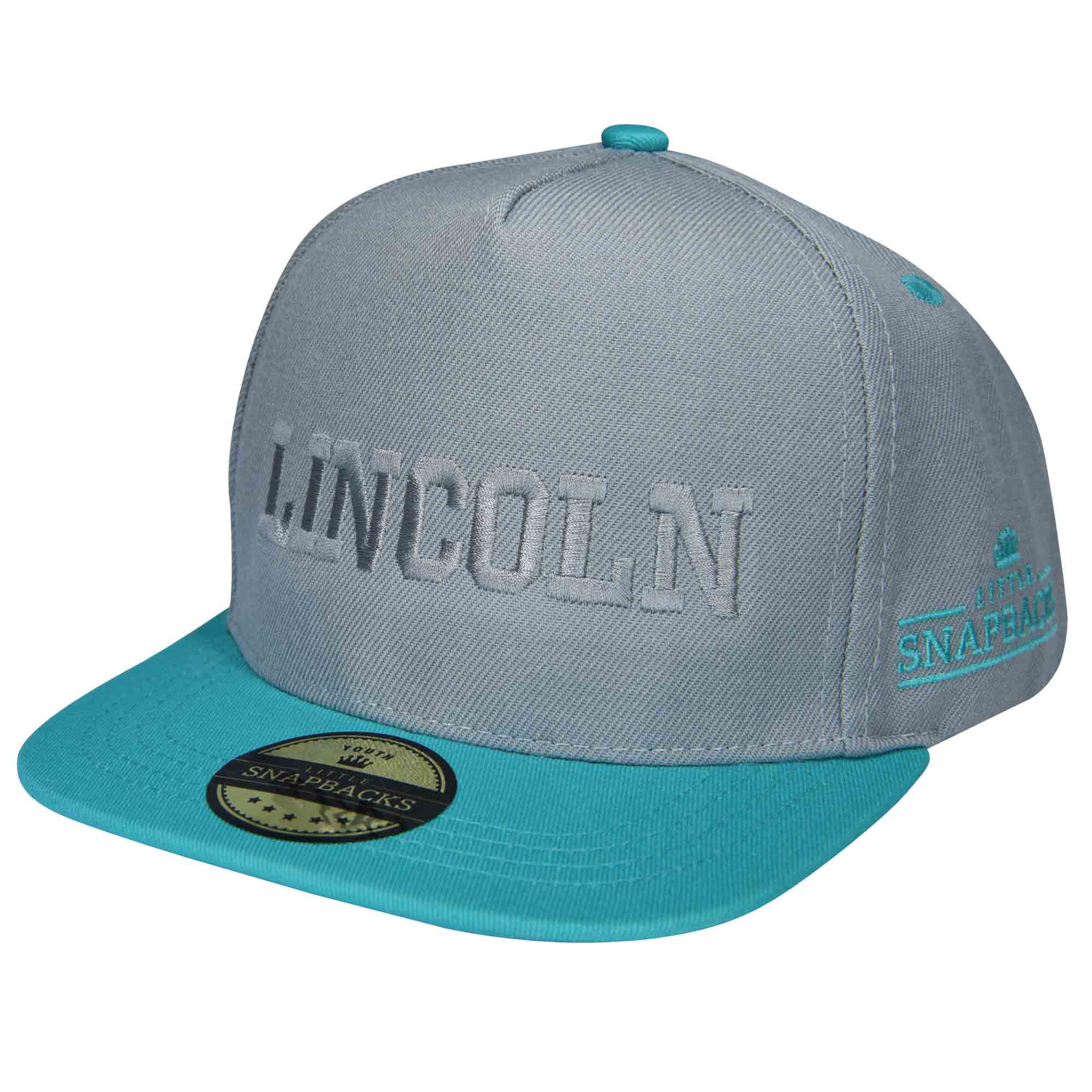 Grey & Aqua Snapback - Grey Cloud Thread