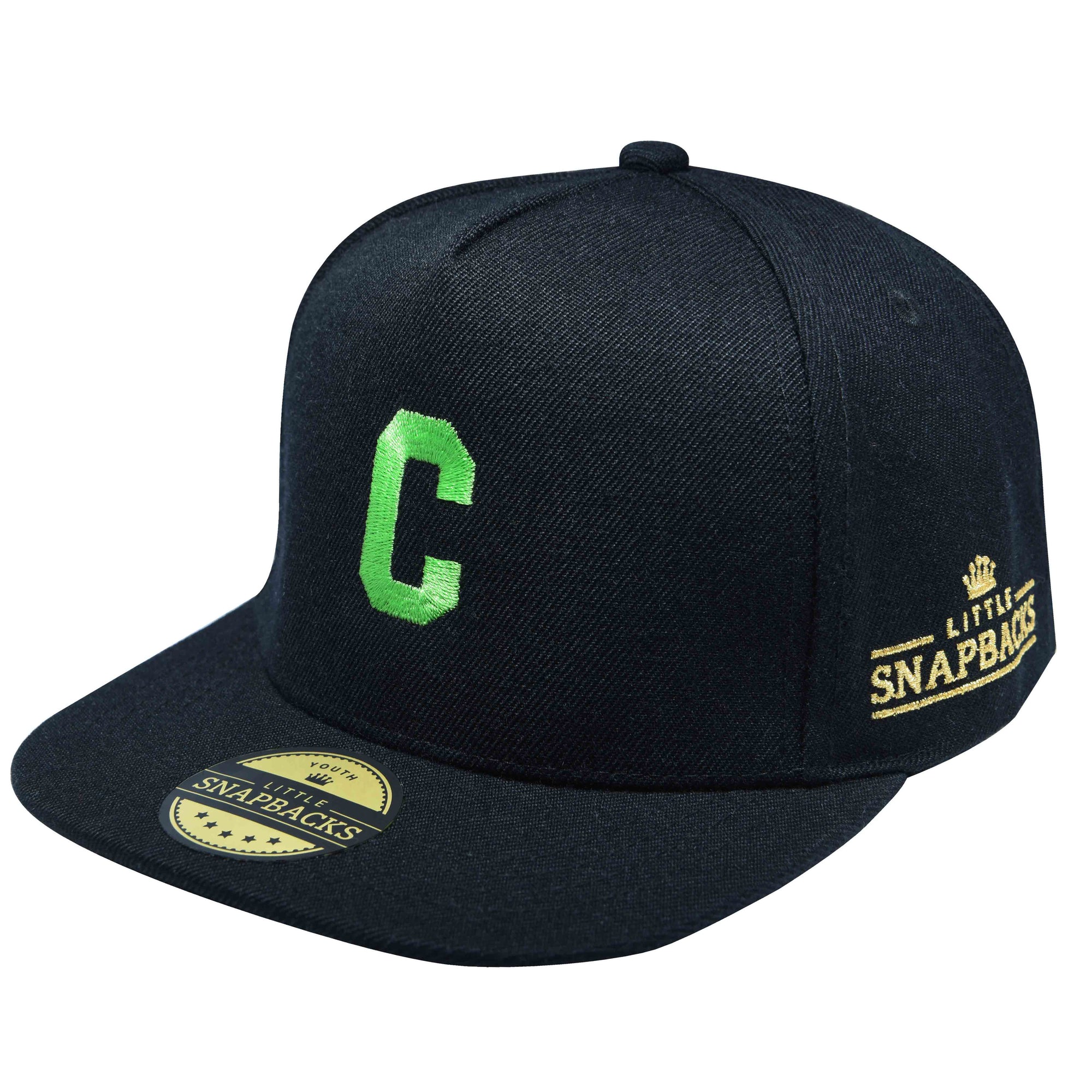Black Snapback, Green Apple Thread
