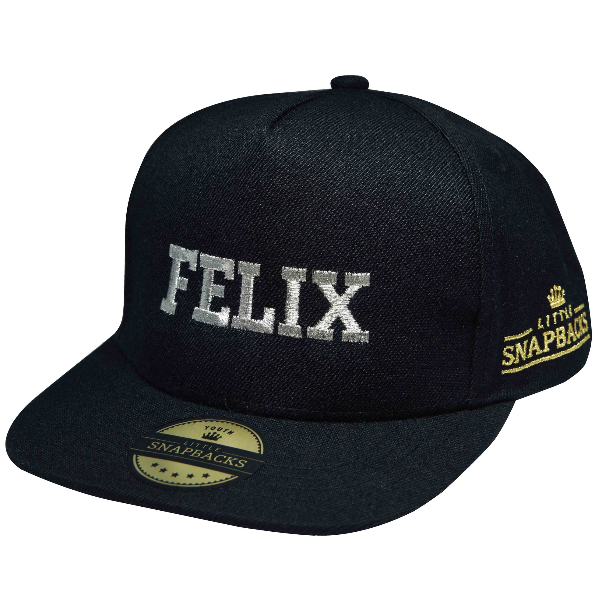 Black Snapback, Metallic Silver Thread
