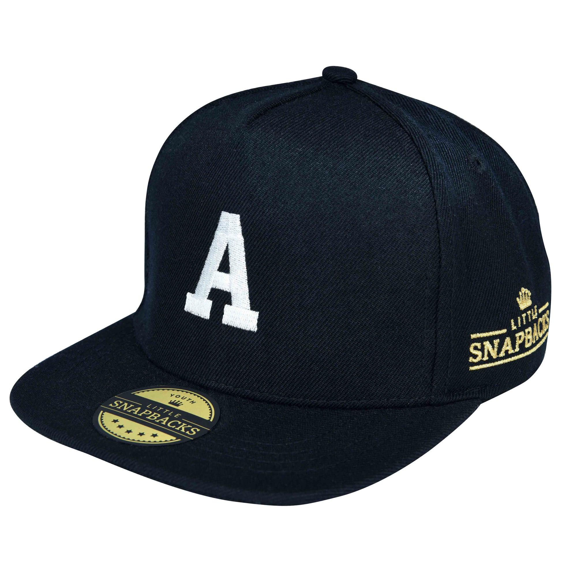 Black Snapback, White Thread