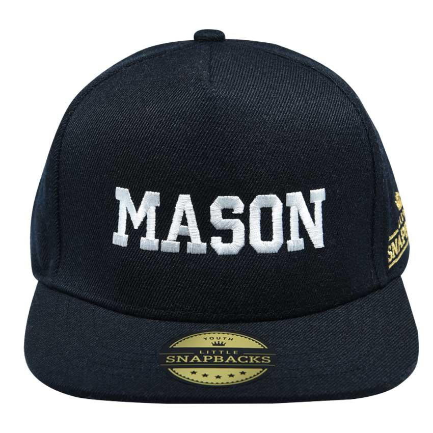 Black Snapback, White Thread