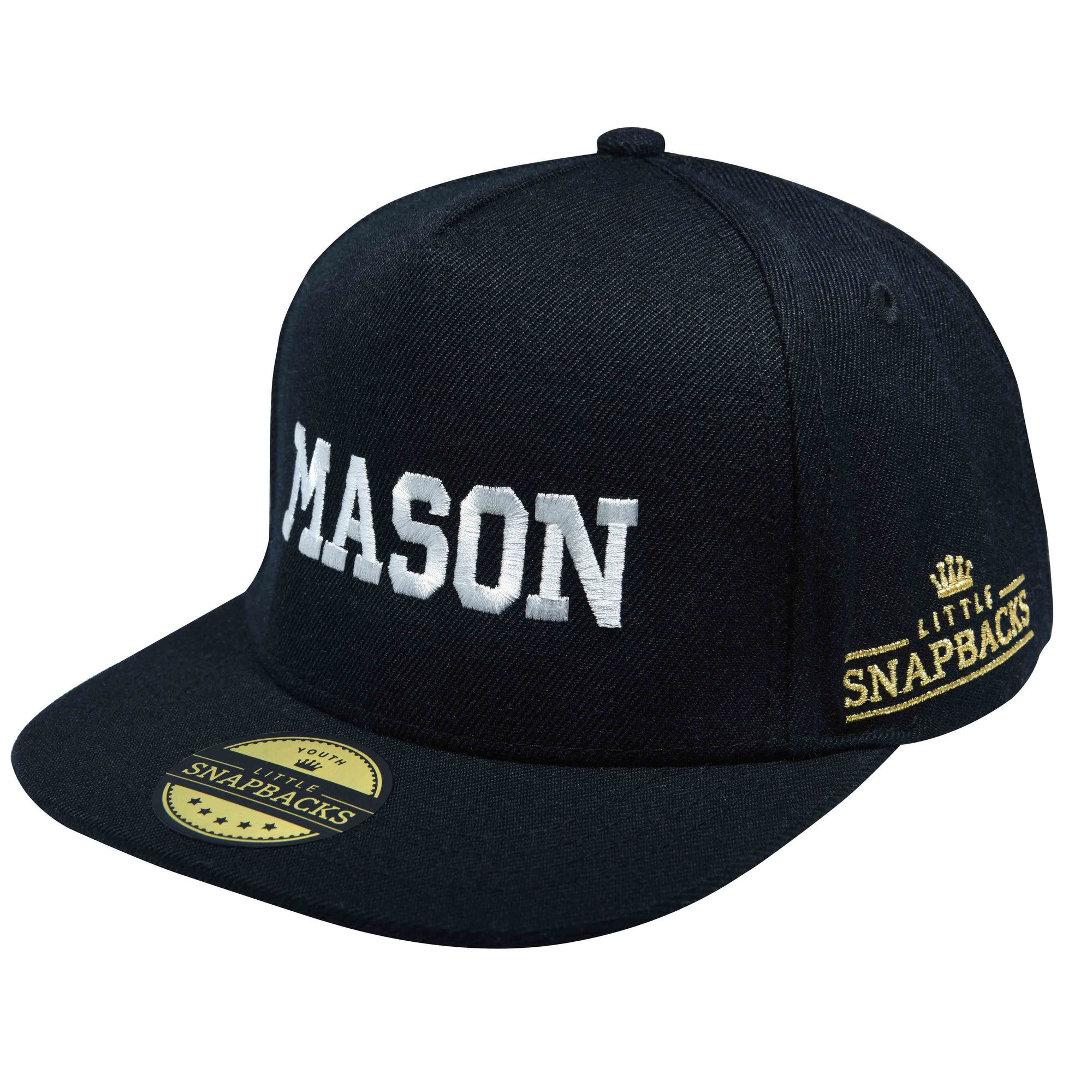 Black Snapback, White Thread