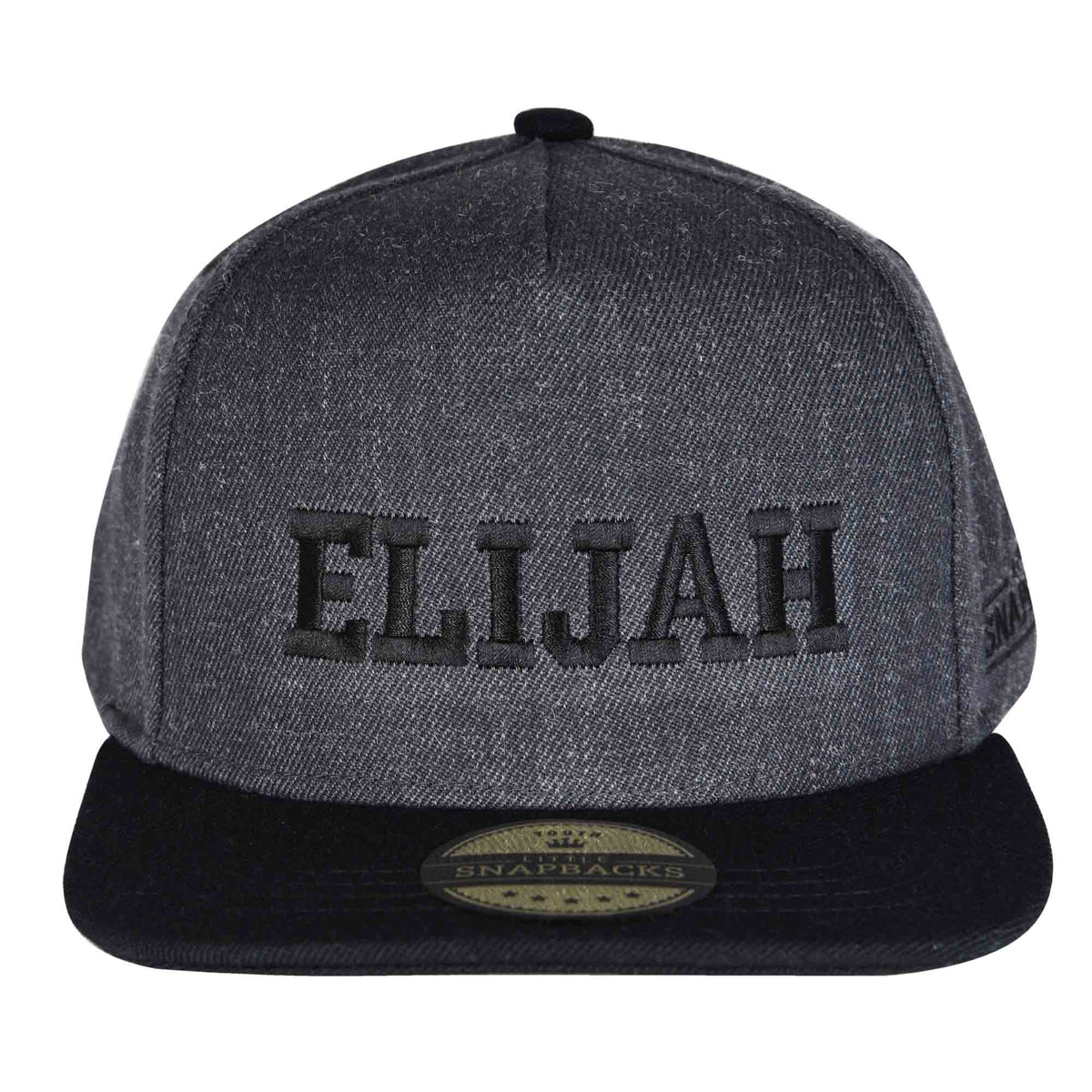 Charcoal Snapback, Black Thread