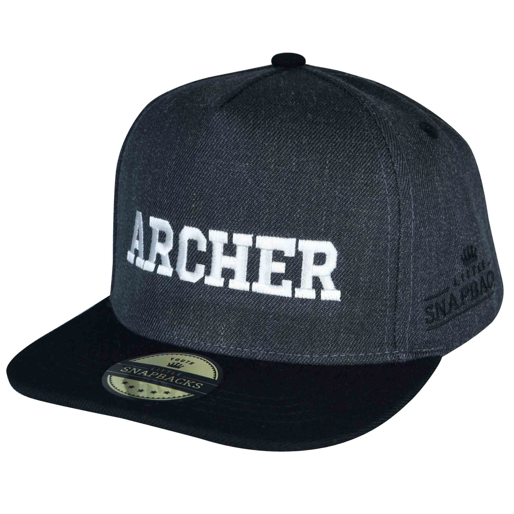 Charcoal Snapback, White Thread