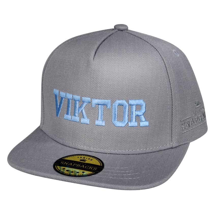 personalised kids hat - grey snapback