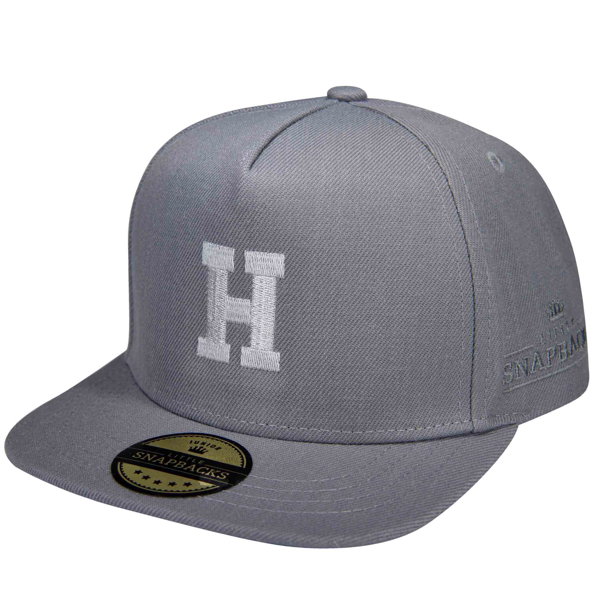 personalised kids hat - grey snapback