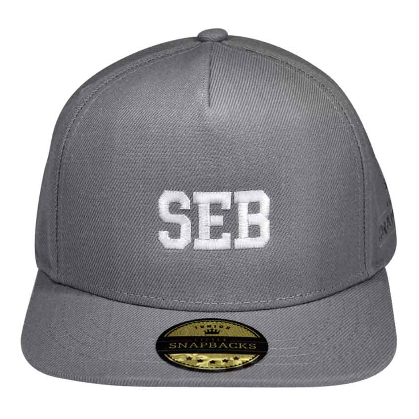 Personalised Kids Hats - Grey Snapback