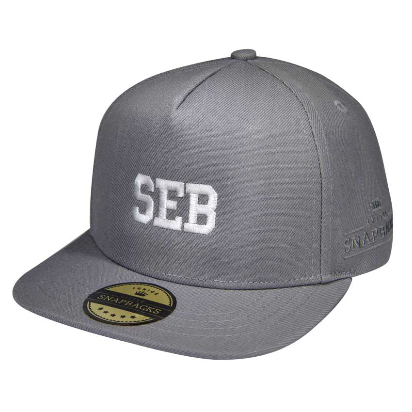 personalised kids hat - grey snapback