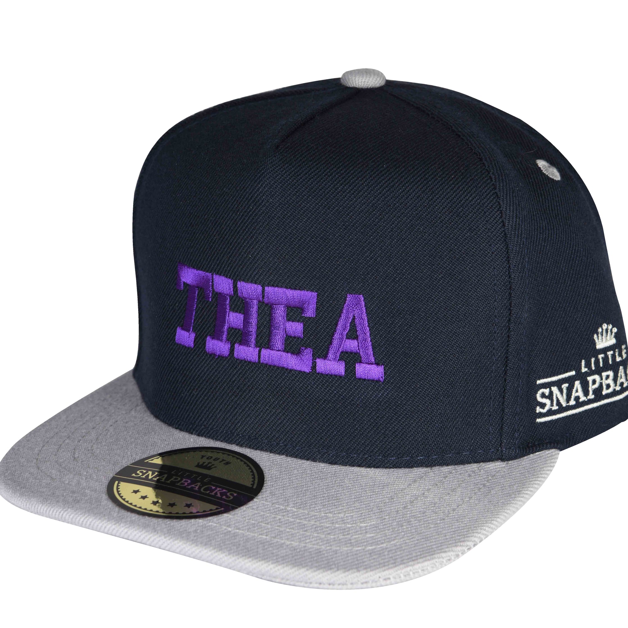 Navy Hat Purple Thread