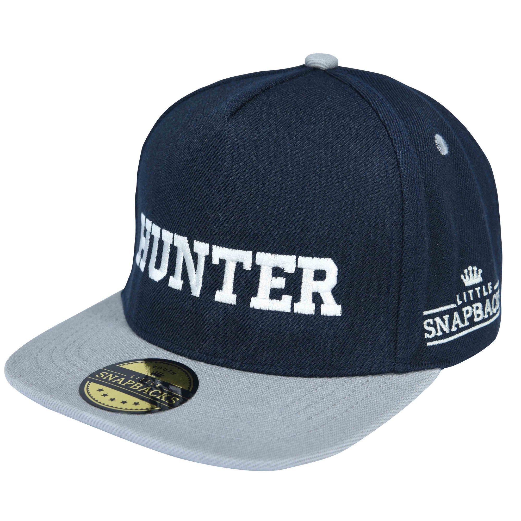 Navy Hat, White Thread