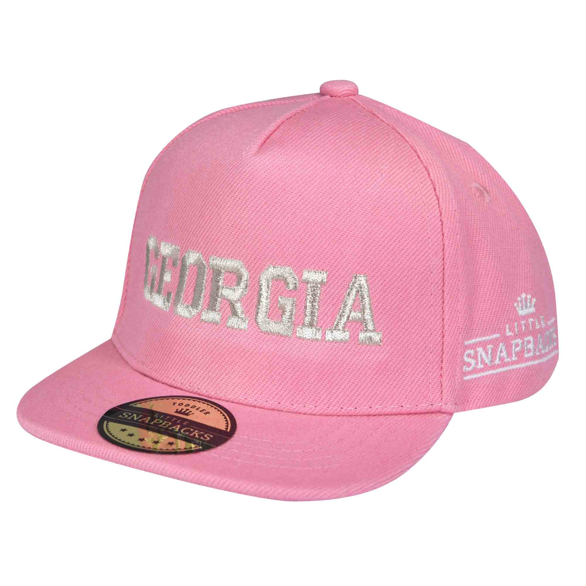 Pink Snapback, Metallic Silver Thread