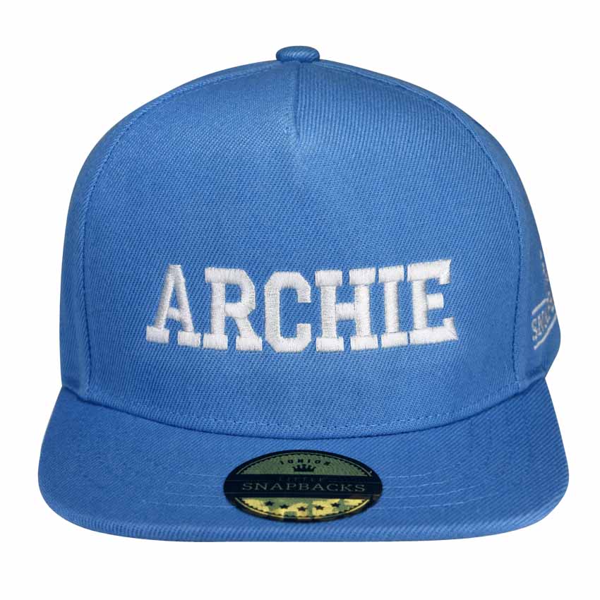 Personalised Kids Hats - Sky Blue Snapback