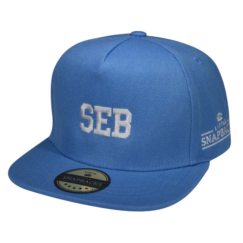 Personalised Kids Hats - Sky Blue Snapback