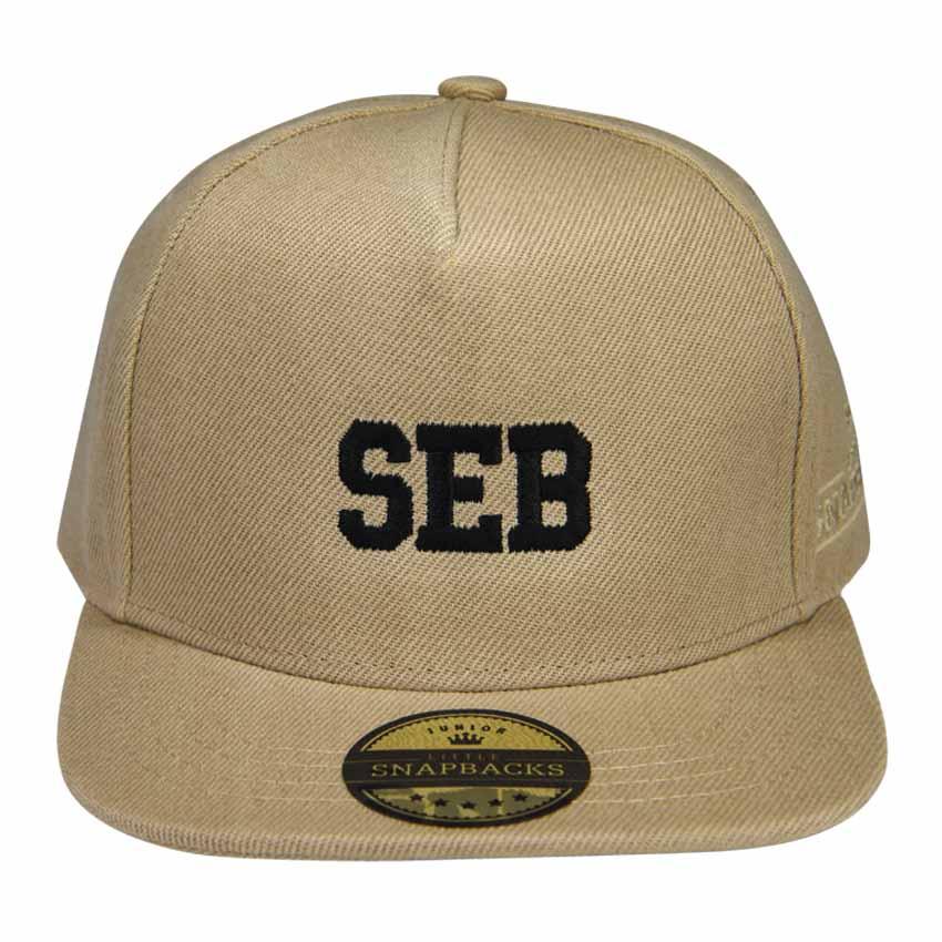 Tan Snapback - Personalised Kids Hat
