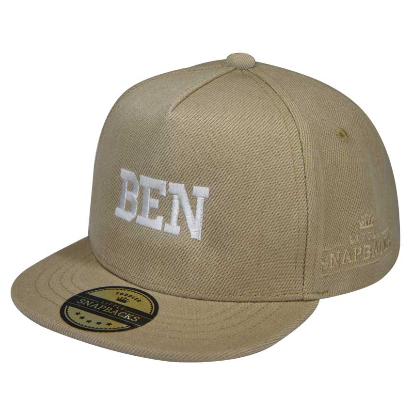 Tan Snapback - Personalised Kids Hats