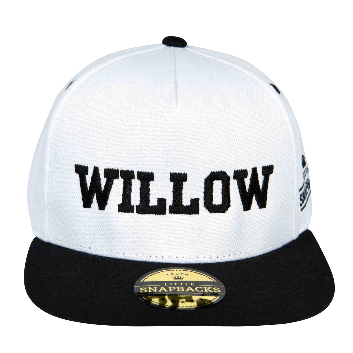 White Snapback, Black Thread