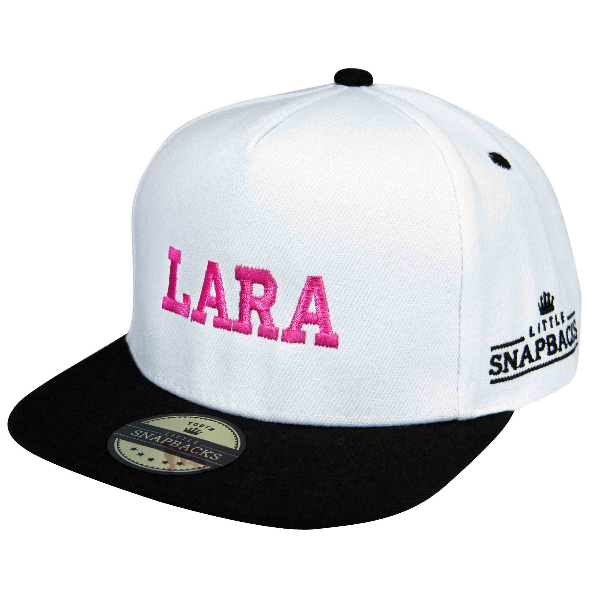 White Snapback, Hot Pink Thread