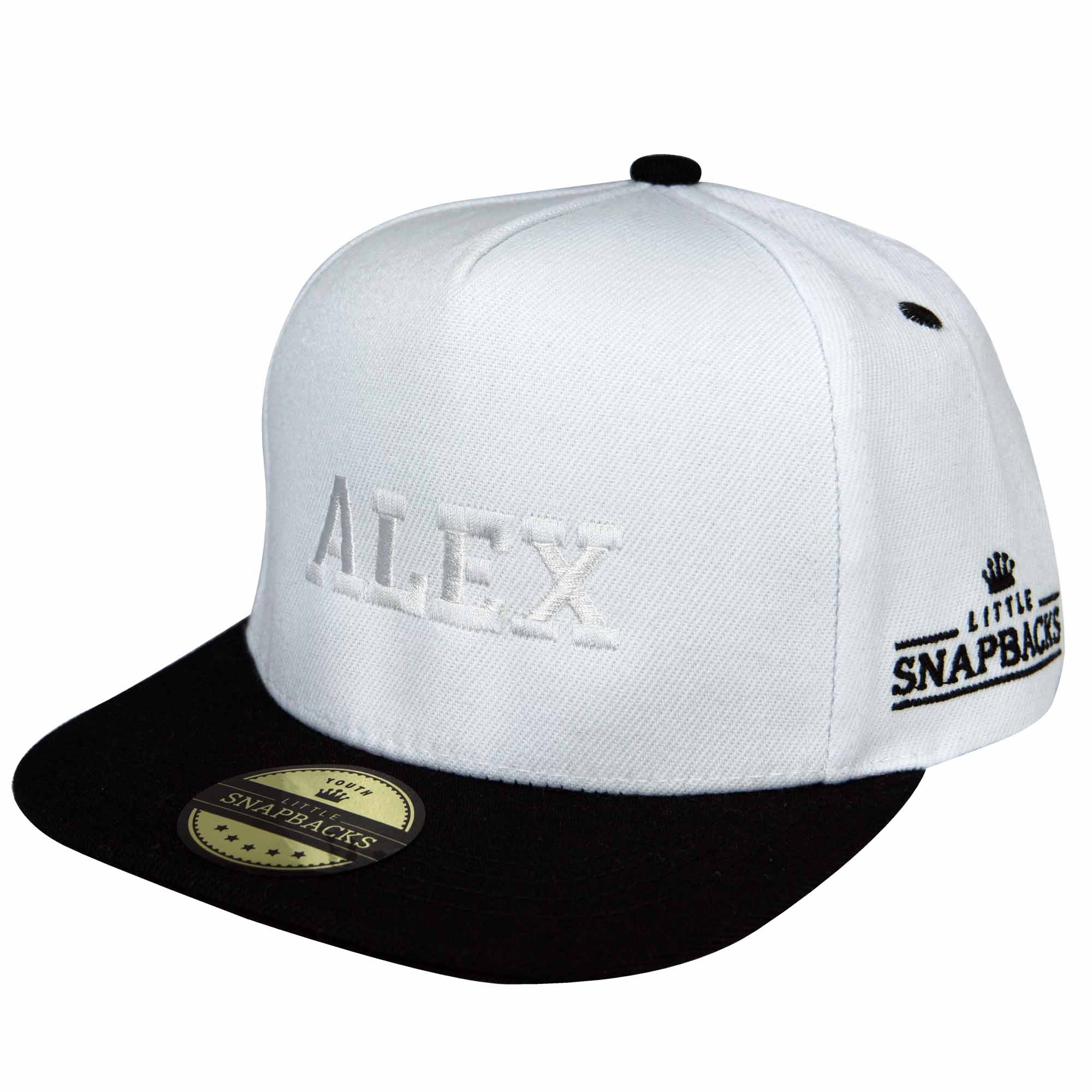 White Snapback, White Thread
