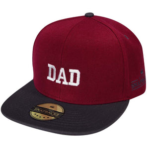 Burgundy Snapback - Matching adult and kids hat - personalised dad hat