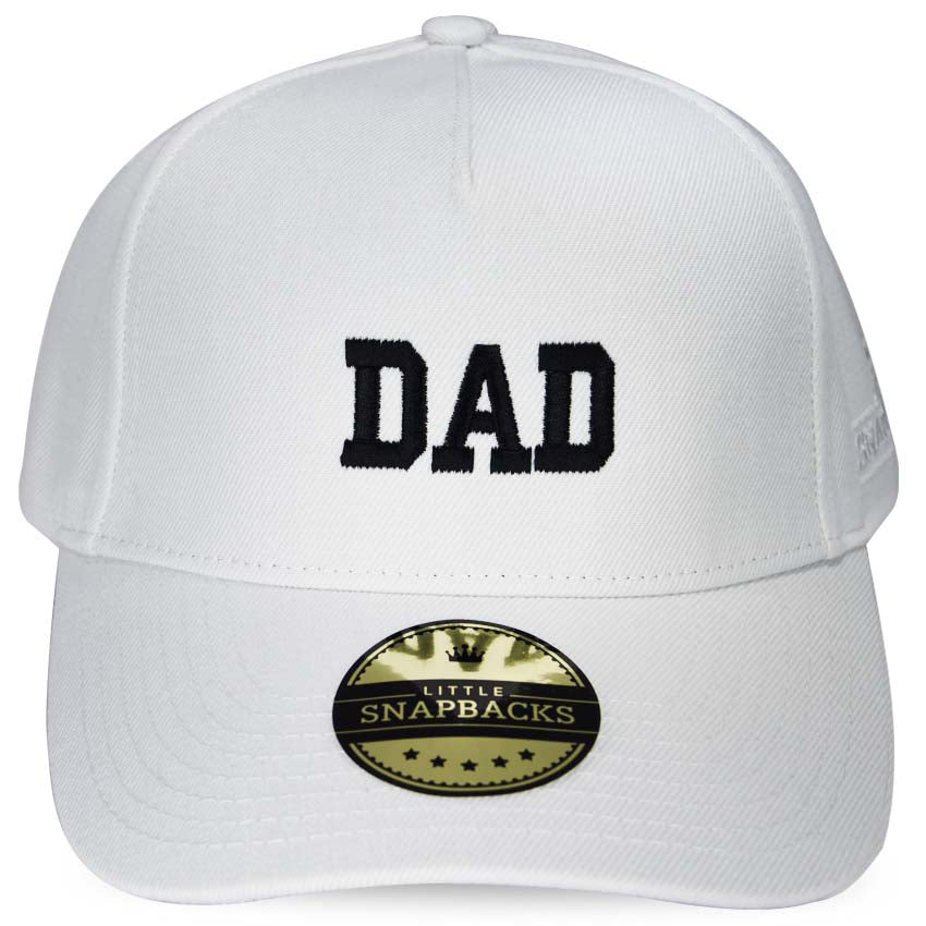 Matching Dad Hat - Personalised White Snapback - Fathers Day Gifts