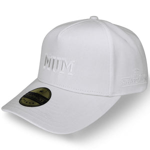 Matching Mum Hat - Personalised White Curve Brim Snapback