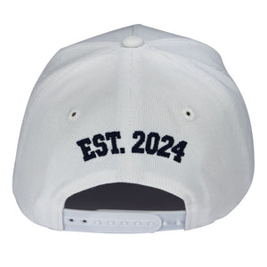 Personalised Kids Hats - White Curve Brim Snapback - EST. 2024
