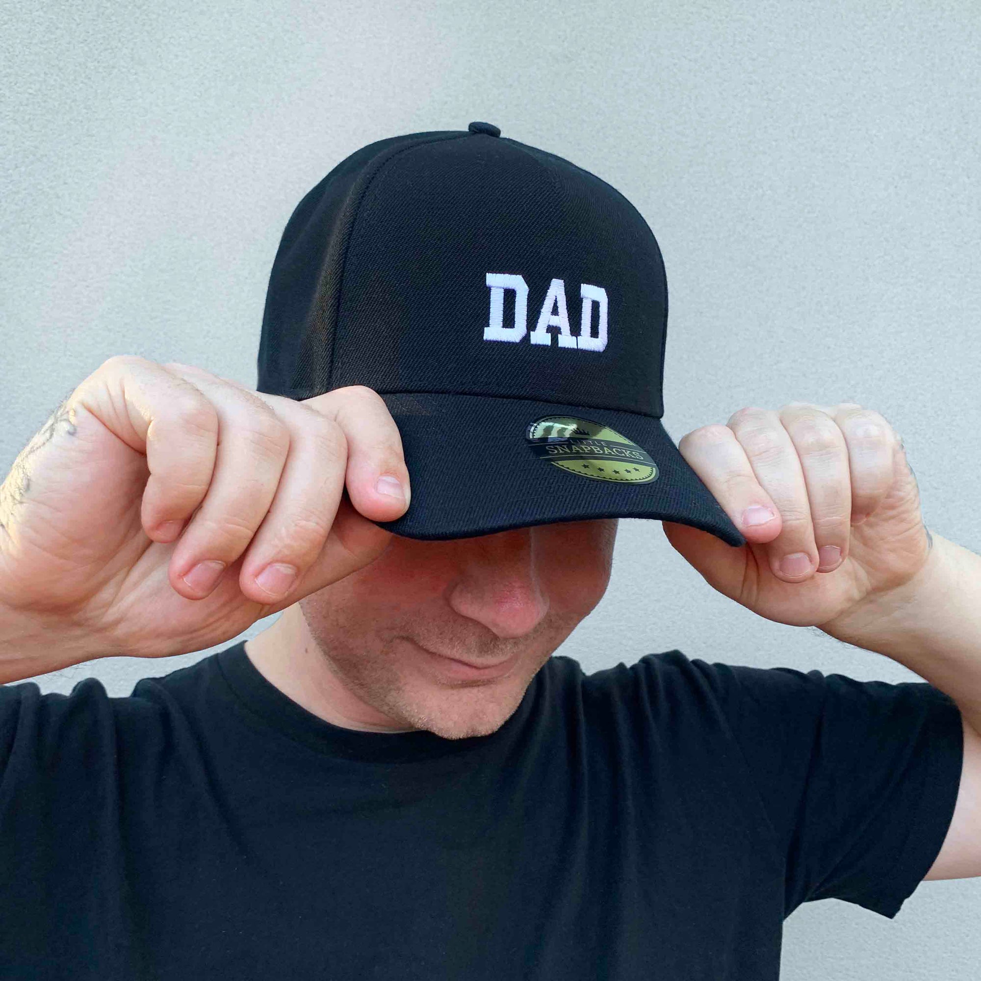 Matching Personalised Hat - Curve Brim Snapback - DAD