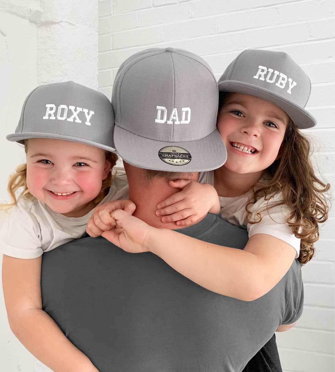 Matching Fathers Day Hats - personalised snapbacks