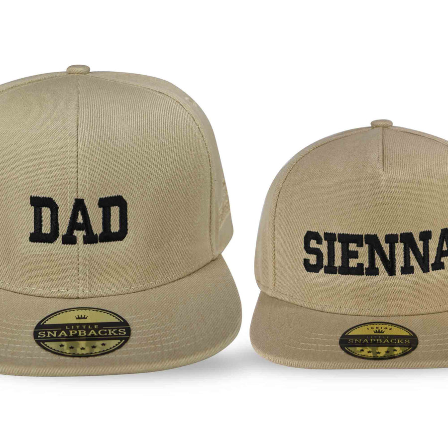Matching Adult Tan Snapback - Little Snapbacks Pty Ltd