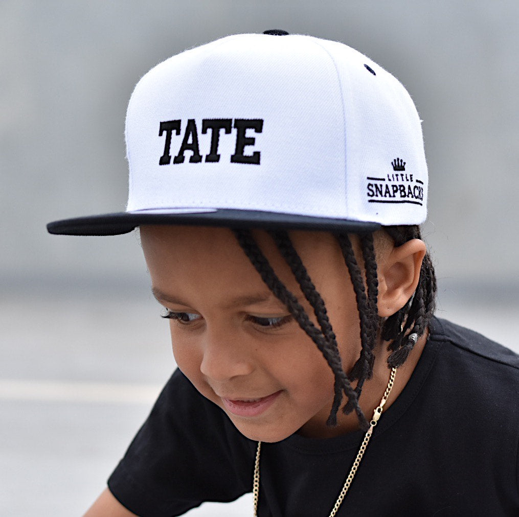 Personalised Kids Hats - White & Black